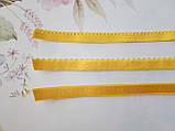 Гумка окантовна 15 мм жовта "хризантема", ширина 1.5 см, фото 2