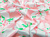 Сорочкова тканина (бавовна) світло-рожевого кольору "Квіткова фантазія", фото 4
