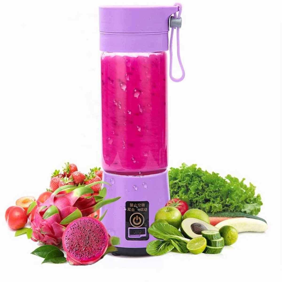 6 ножів Портативний фітнес блендер USB Smart Juice Cup Fruits 6 ножів purple