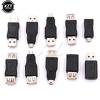 Адаптер OTG 5pin Mini USB Micro USB, Набір 10 шт.