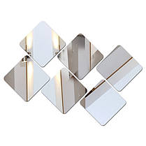 Дзеркальні акрилові наклейки квадрати 15 х 15 см Б317 - 6 шт, фото 5