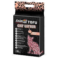 Наповніть туалети для котів AnimAll Tofu Peach з ароматом персика 2.6 кг (6 л)