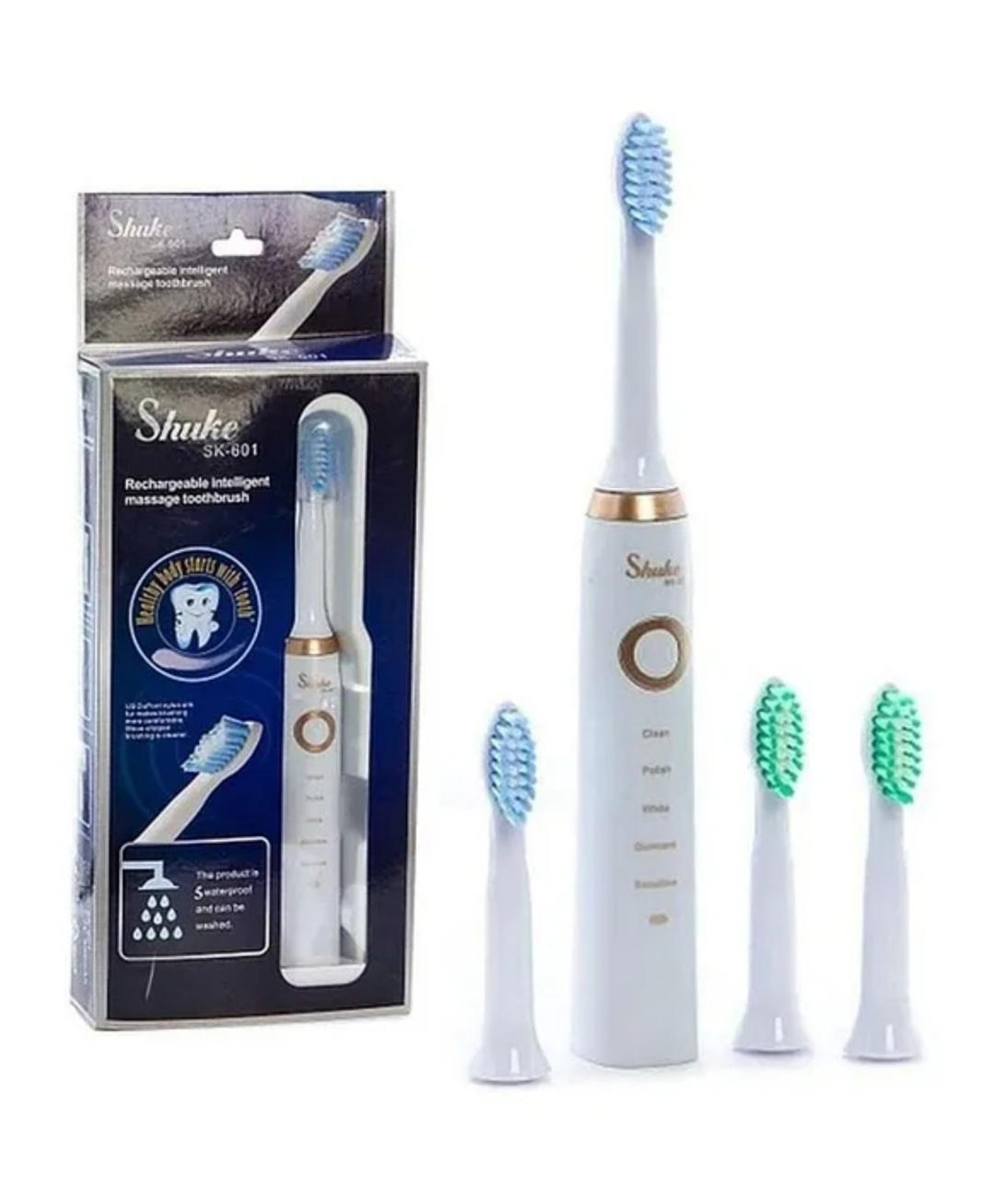 Ультразвукова зубна щітка з USB-зарядкою + 3 змінні насадки, фото 1
