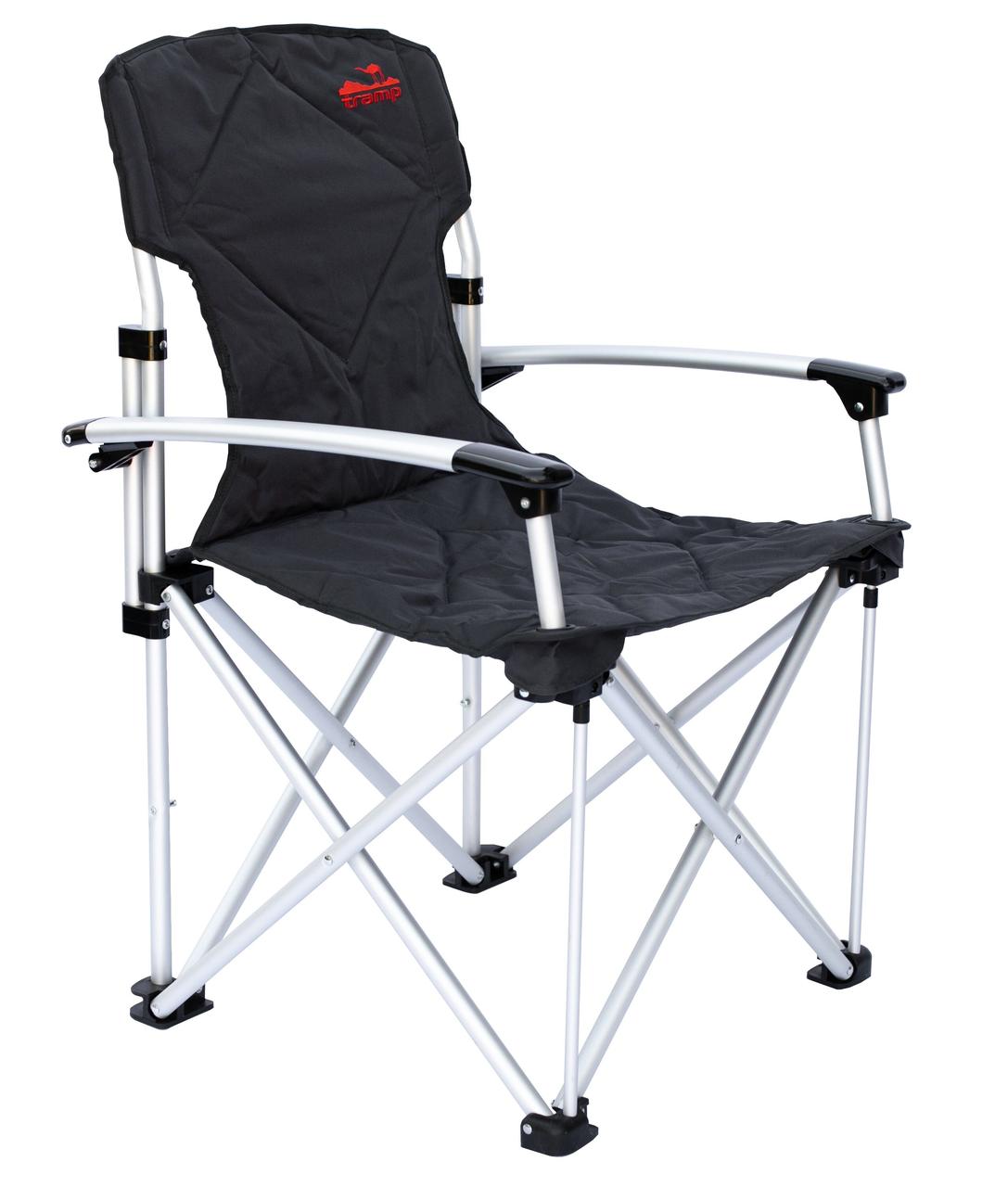Крісло розкладне Tramp з ущільненою спинкою і твердими підлокітниками TRF-004