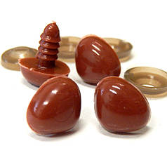 Носик для іграшок 15х12 мм, коричневий