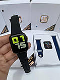 Розумний годинник Смарт-годинник Smart Watch T500 із сенсорним екраном і пульсометром голосового виклику чорний + подарунок, фото 2