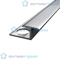 T-образный профиль для плитки алюминиевый 2,71 м серебро ПАС-3100 / плиточный профиль