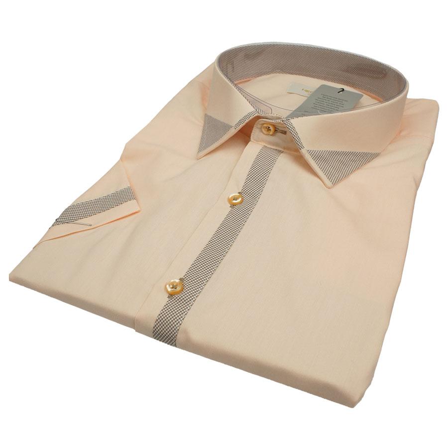 Персикова чоловіча сорочка Negredo прямого силуету 630 BKC 05, фото 1