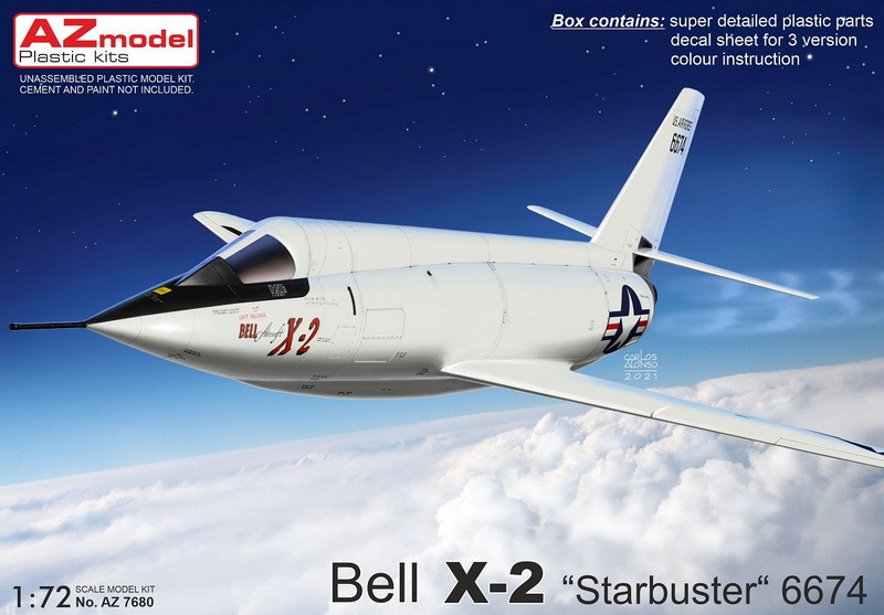 Пластикова модель 1/72 AZ model 7680 американський експериментальний літак Bell X-2 „Starbuster“ 6674