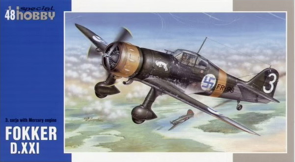 Пластикова модель 1/48 Special hobby 48078 Fokker D.XXI 3. sarja "with Mercury engine"