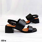 Чорні шкіряні босоніжки на підборах  36 та 38  р-ри, фото 2