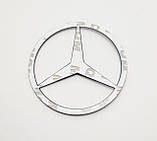 Емблема багажника Mercedes 9 см чорна глянець, фото 2