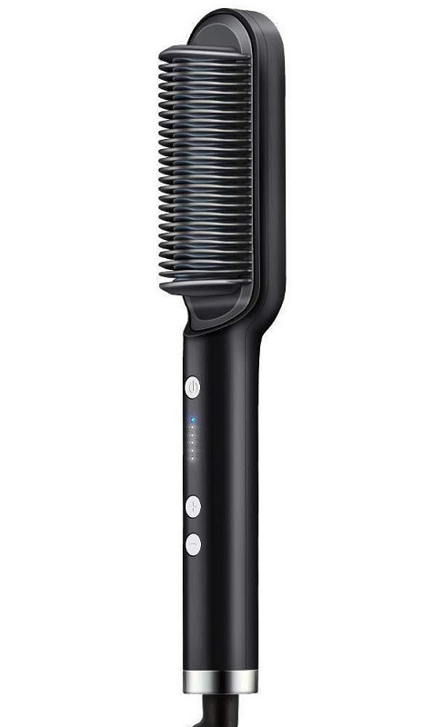 Фен-щітка для волосся Hair Straightener 909B 7767, чорна