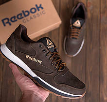 Чоловічі шкіряні коричневі кросівки Reebok Classic