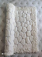 Коврик для ванной комнаты прикроватный коврик 80 на 150 см Maco Cotton Турция кремовый