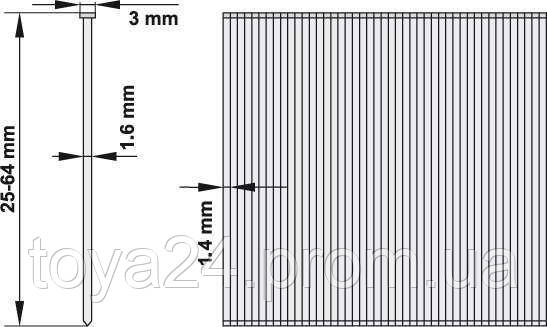 Пістолет цвяхозабивний, пневматичний YATO, на кв. 1/4", 25-64мм, 90°, 5-8бар [5] (DW) YT-0921 - фото 2 - id-p1412208287