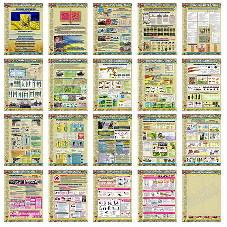 Комплект стендів 05 в кабінет ЗАХИСТ УКРАЇНИ