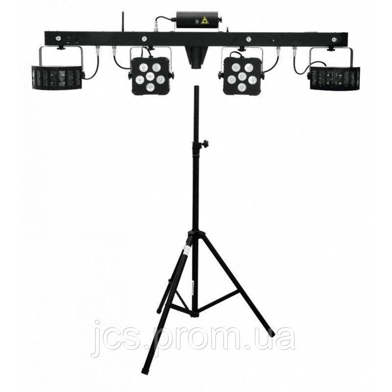 Комплект светового оборудования EUROLITE Set LED KLS Laser Bar FX Light Set + M-4 Speaker-System Stand - фото 1 - id-p1412239563