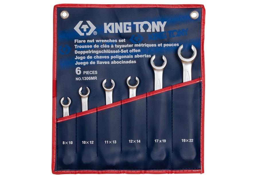 Набір розрізних ключів King Tony 8-22 мм, 6 шт в чохлі (1306MR)