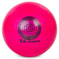 М'яч для художньої гімнастики 20см 400гр TA SPORT BA-GB75, Рожевий
