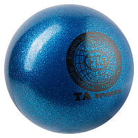 Мяч гимнастический TA SPORT 280 грамм 16 см с глиттером TA280, Синий: Gsport