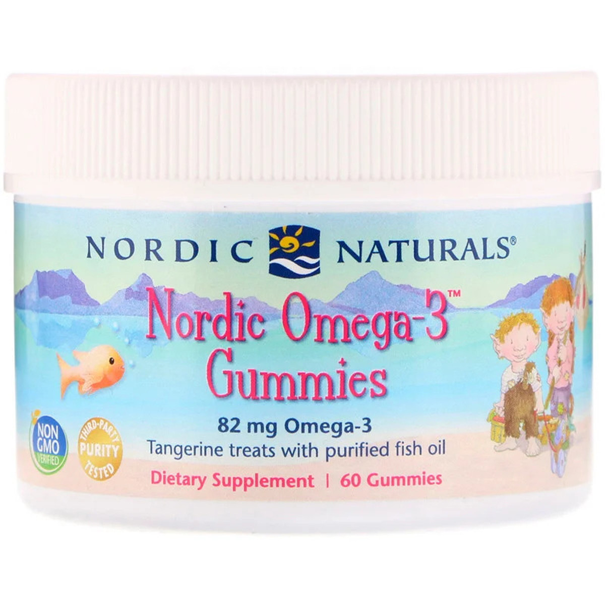 Омега-3, Вкус Мандарина, Nordic Naturals, Omega-3, 60 жевательных конфет - фото 1 - id-p1412256749