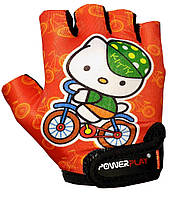 Велоперчатки детские PowerPlay 5473 Kitty Оранжевые Salleg Качество