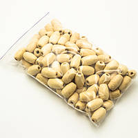 Дерев'яні намистини 20*11мм (100шт в упаковці) з бука, покриті воском