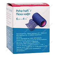 Бинт когезивний фиксирующий Peha-haft® Color синий 6 см x 4 м 1шт