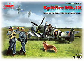 Spitfire Mk.IX з пілотами і техніками ВПС Великобританії. 1/48 ICM 48801
