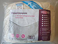 Наматрасник ЭКО стеганый 160х200 см с резинками по углам Лелека Текстиль