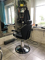 Крісло перукарське для barbershop Марсело Чорне (Frizel TM), фото 2