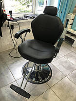 Крісло перукарське для barbershop Марсело Чорне (Frizel TM), фото 3