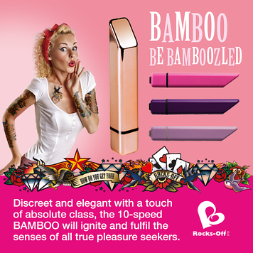 Потужний мінівібратор Rocks Off Bamboo Rose Gold Bomba💣
