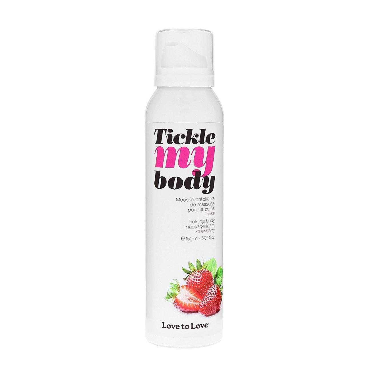 Масажна піна Love To Love TICKLE MY BODY Strawberry (150 мл) зволожувальна Bomba💣, фото 1