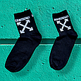 Шкарпетки з приколами off white чорні Rock n socks, фото 3