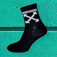 Носки с приколом off white черные Rock n socks