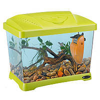 Пластиковый аквариум с фильтром и лампой на 21 литр Ferplast Capri Junior (Ферпласт Капри Джуниор) Зеленый
