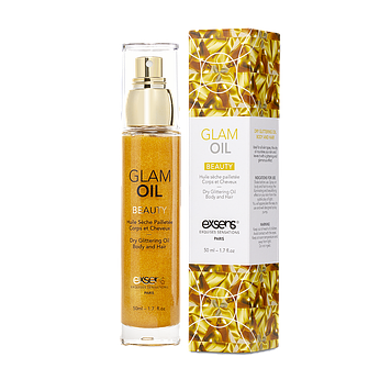 Олія для тіла з блиском EXSENS Glam Oil 50мл, з мигдальною олією, без парабенів і феноксіетанолу  БОМБА