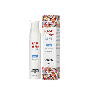 Стимулювальний гель EXSENS Kissable Raspberry Mint 15мл можна для поцілунків, охолоджувальний Bomba💣