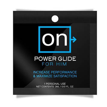Пробник стимулюючого гелю Sensuva - ON Power Glide For Him (3 мл) для супер ерекції  БОМБА