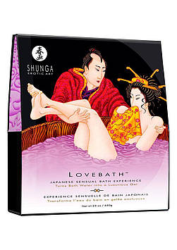 Гель для ванни Shunga LOVEBATH – Sensual Lotus 575 г, робить воду ароматним желе зі SPA-ефектом Bomba💣
