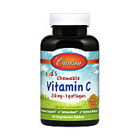 Витамин C для детей Carlson Labs Kid's Chewable Vitamin C 250 mg 1 g of Sugars 60 таблеток