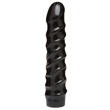 Дилдо Doc Johnson CodeBlack - 8 Inch Raging Vac-U-Lock із стимулювальним рельєфом, діаметр 3,8 см Bomba💣