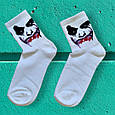 Шкарпетки з принтом джокер білі, фото 3
