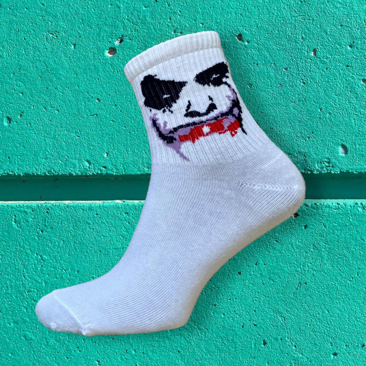 Шкарпетки з приколами джокер білі Rock n socks, фото 1