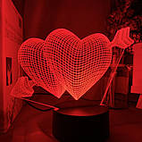 3D світильник, "Стріла Амура", Подарунок для дівчини, Подарунок коханої дівчини, Оригінальні подарунки дівчині, фото 3