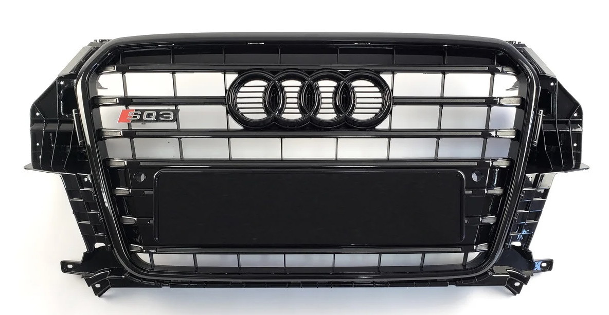 Решітка радіатора Audi Q3 (11-14) тюнінг стиль SQ3 (чорна), фото 1