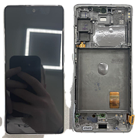 Дисплей модуль тачскрин Samsung G780 Galaxy S20 FE/G781 черный Amoled оригинал переклеенное стекло в рамке