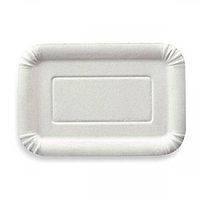 Тарілка паперова ламінована, 12*17 см, біла (1800/100)